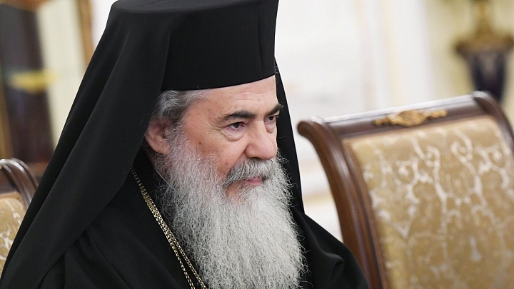 Иерусалимский патриарх Феофил III освятил копию Гефсиманской плащаницы